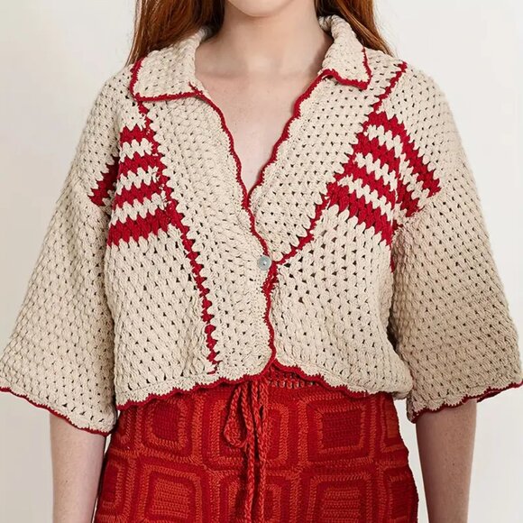 Fan Edge Knit Jacket - Picture 2 of 3